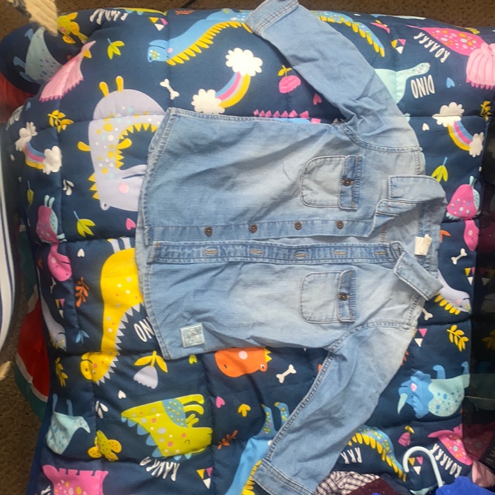 H & M Denim Button Down 12-18M